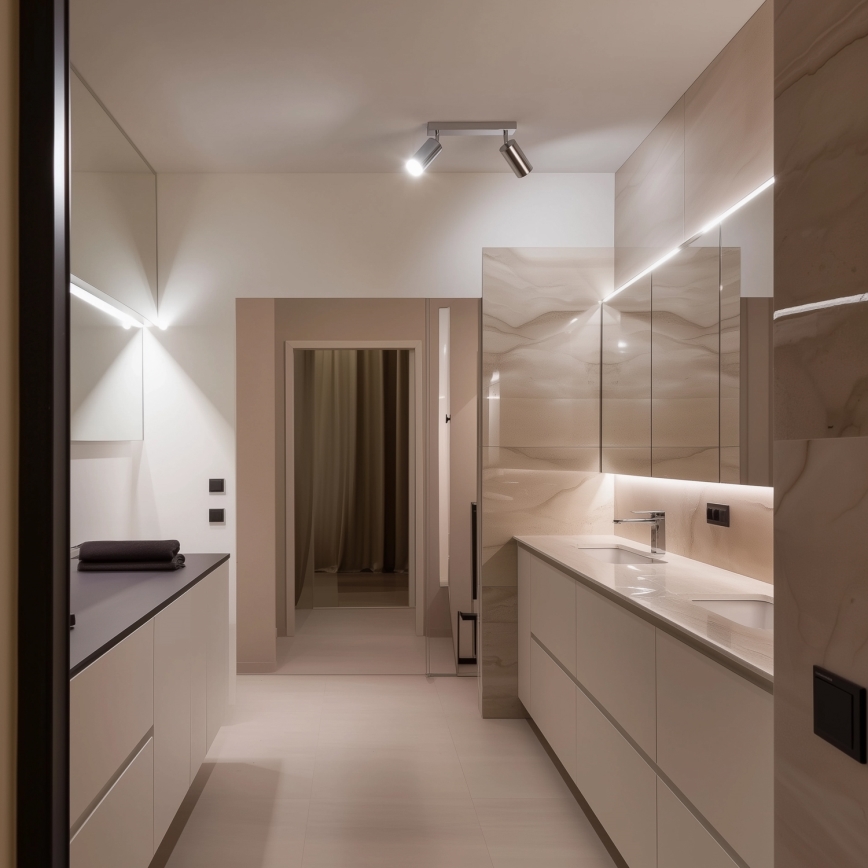 Brilagi - Точечный светильник для ванной комнаты SELE 2xGU10/30W/230V IP44 блестящий хром