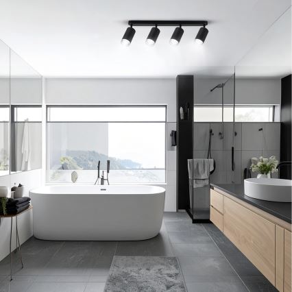 Brilagi - Точечный светильник для ванной комнаты SELE 4xGU10/30W/230V IP44 черный