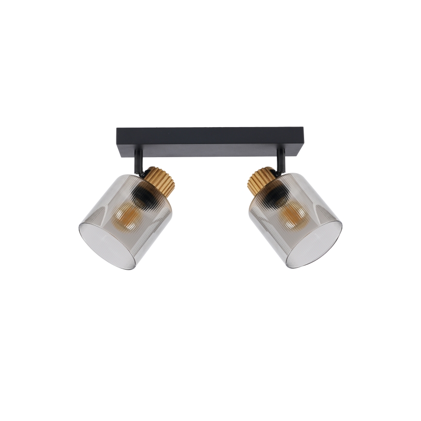 Brilagi - Точечный светильник HYGGE 2xE14/15W/230V черный/дымчатый