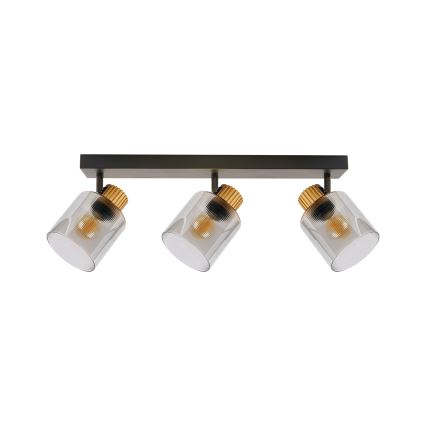 Brilagi - Точечный светильник HYGGE 3xE14/15W/230V черный/дымчатый