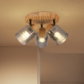 BRILAGI - точечный светильник HYGGE 3xE14/15W/230V деревянный/дымчатый