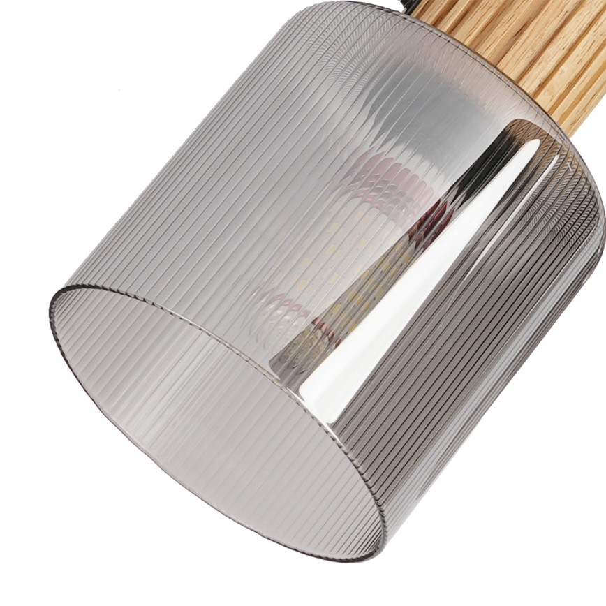 Brilagi - Точечный светильник HYGGE 3xE14/15W/230V дерево/дымчатый