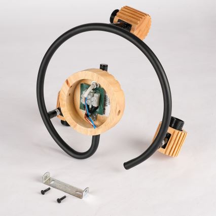 Brilagi - Точечный светильник HYGGE 3xE14/15W/230V дерево/дымчатый