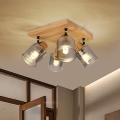 BRILAGI - Точечный светильник HYGGE 4xE14/15W/230V дерево/дымчатый