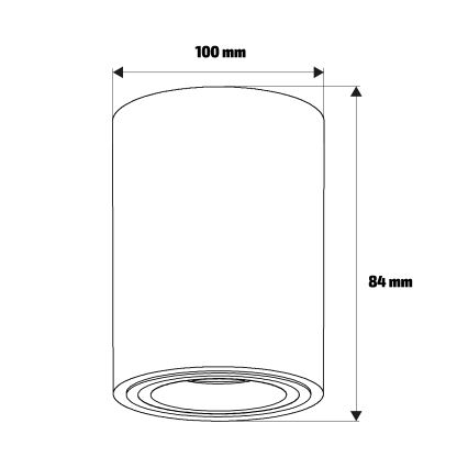 Brilagi - точечный светильник MIA 1xGU10/30W/230V 100x80 мм, бежевый