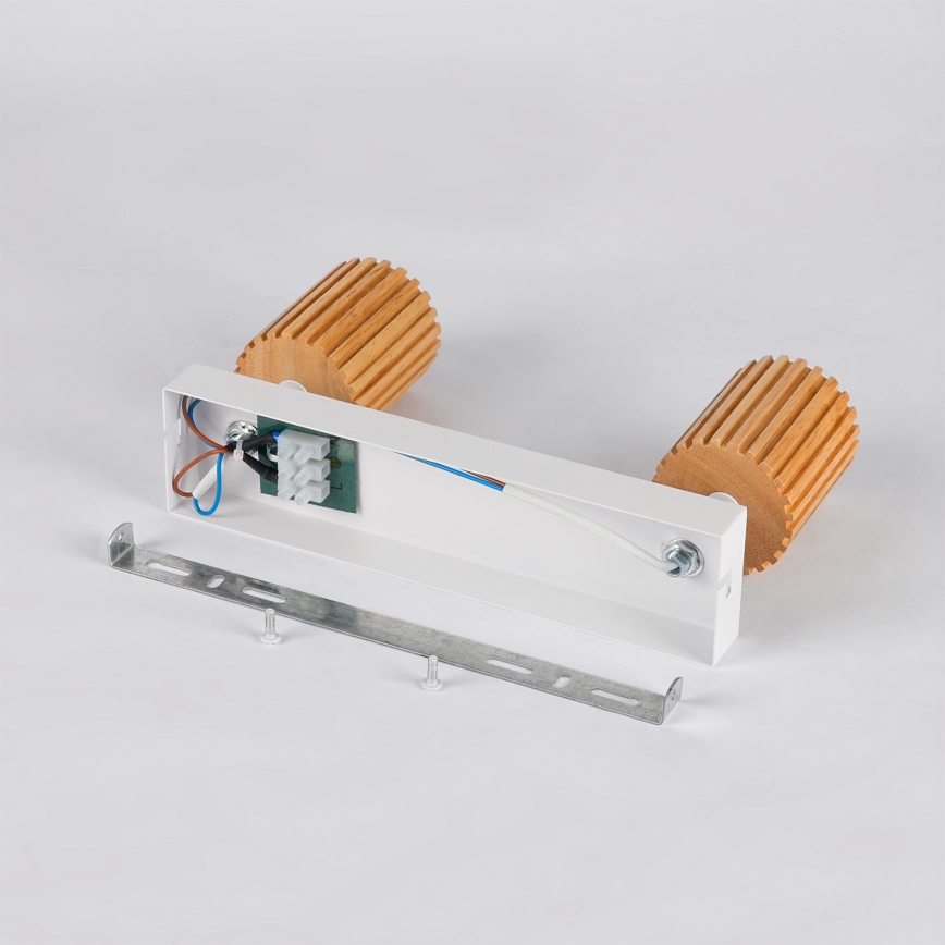 Brilagi - Точечный светильник MODERN WOOD 2xGU10/8W/230V дерево/белый