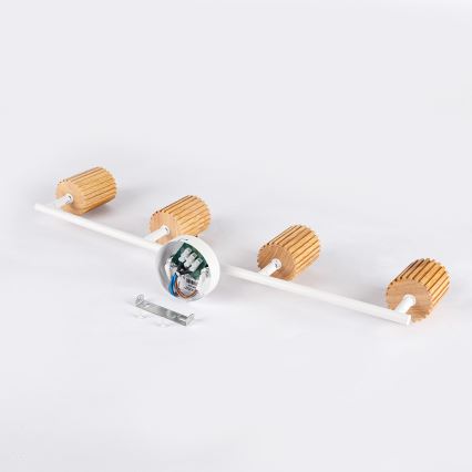 Brilagi - Точечный светильник MODERN WOOD 4xGU10/8W/230V дерево/белый