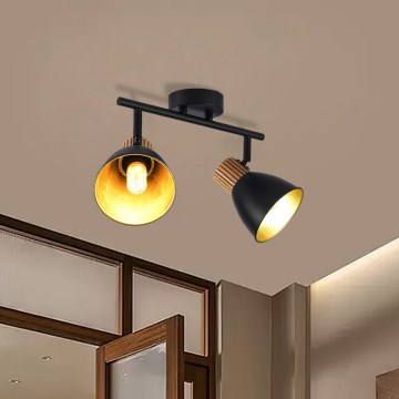 Brilagi - Точечный светильник ODENSE 2xE14/10W/230V дерево/чёрный