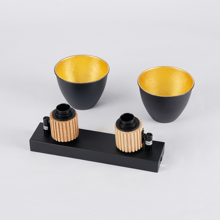 Brilagi - Точечный светильник ODENSE 2xE14/10W/230V дерево/чёрный