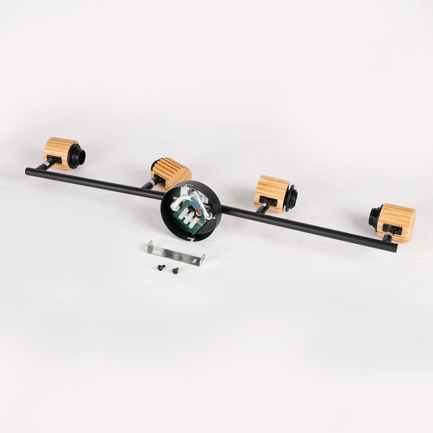 Brilagi - Точечный светильник ODENSE 4xE14/10W/230V деревянный/чёрный