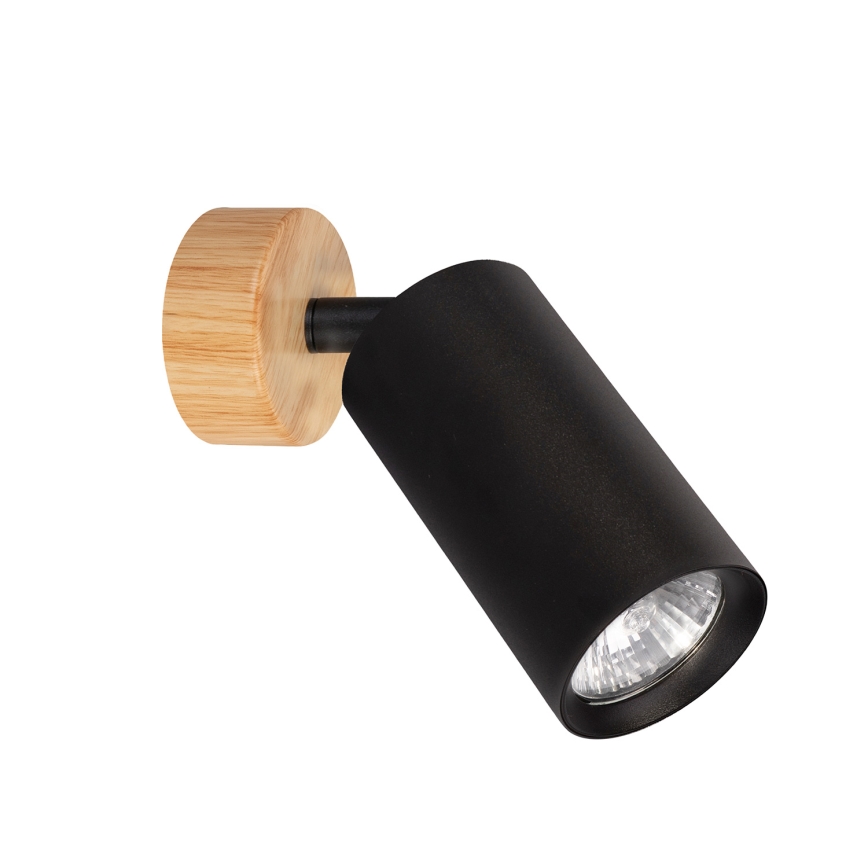 Brilagi - Точечный светильник SELE 1xGU10/30W/230V черный/дубовый декор