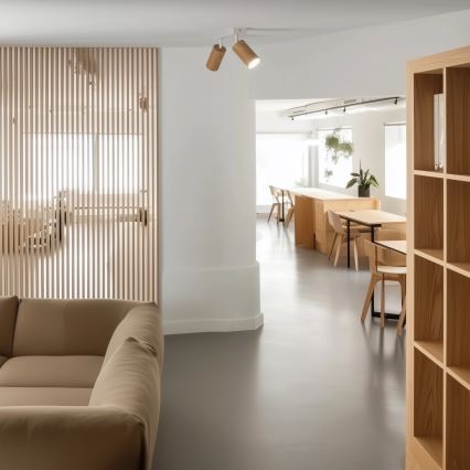 Brilagi - Точечный светильник SELE 2xGU10/30W/230V белый/дубовый декор