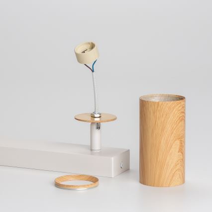 Brilagi - Точечный светильник SELE 2xGU10/30W/230V белый/дубовый декор