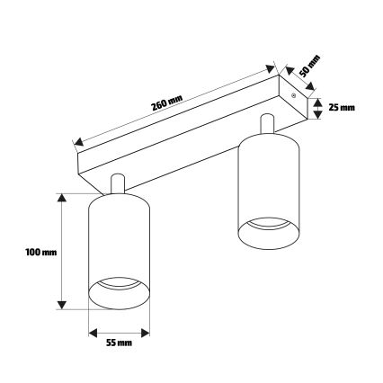 Brilagi - Точечный светильник SELE 2xGU10/30W/230V бежевый