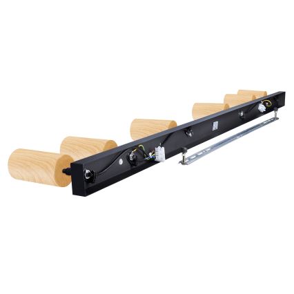 Brilagi - Точечный светильник SELE 6xGU10/30W/230V черный/дубовый декор