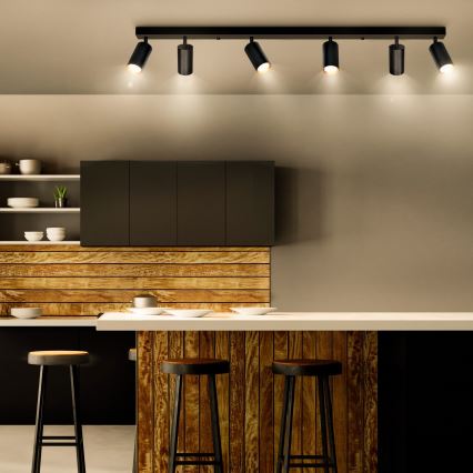 Brilagi - Точечный светильник SELE 6xGU10/30W/230V черный/золотистый