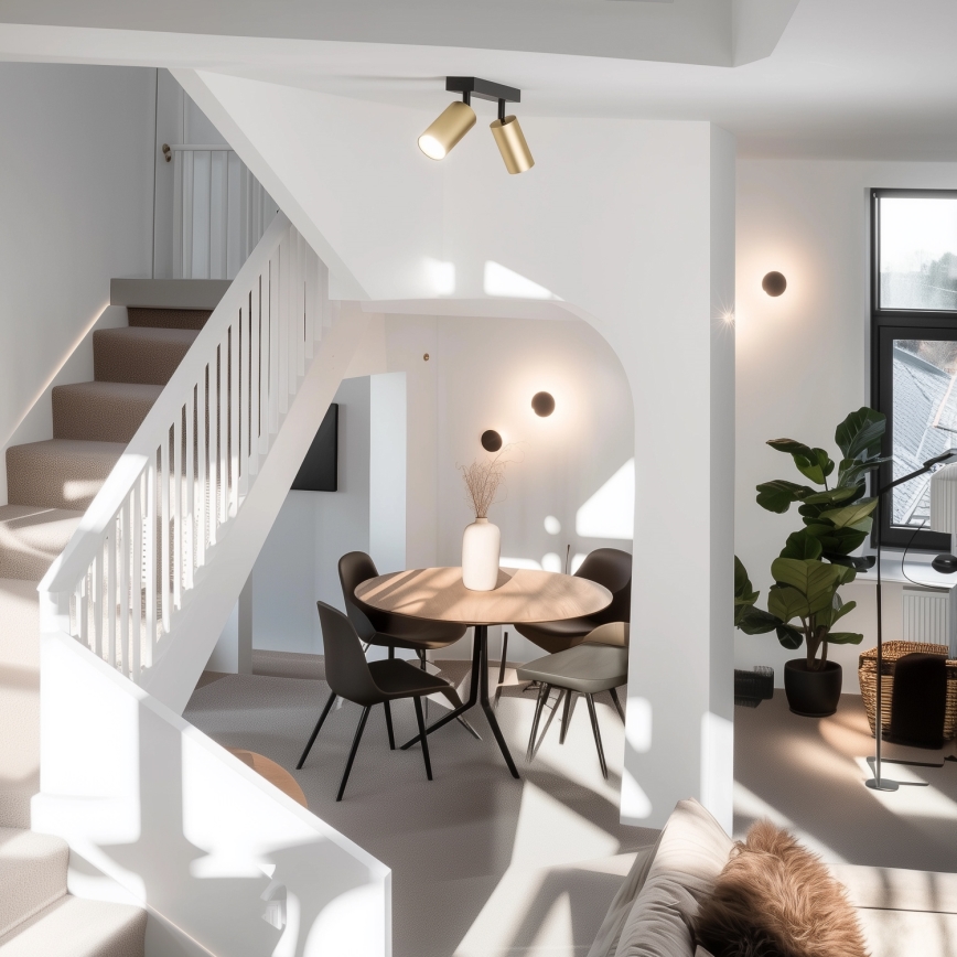 Brilagi - Точечный светильник SELE GOLDEN 2xGU10/30W/230V черный/золотистый