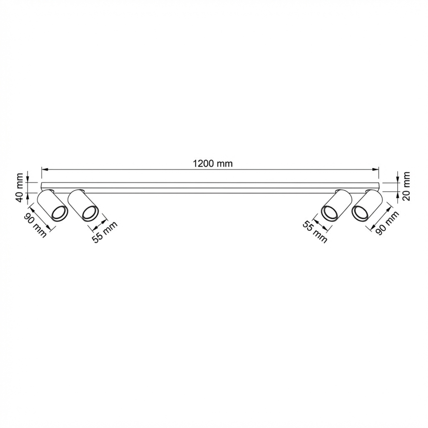 Brilagi - Точечный светильник SELE LONG 4xGU10/30W/230V бежевый