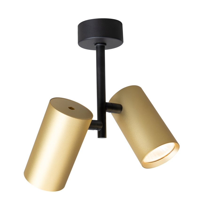 Brilagi - Точечный светильник SELE VERTICAL 2xGU10/30W/230V черный/золотистый