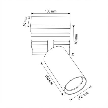 Brilagi - Точечный светильник SELE WOOD 1xGU10/30W/230V белый/дерево