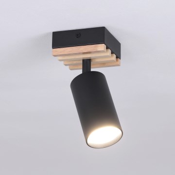 Brilagi - Точечный светильник SELE WOOD ACOUSTIC 1xGU10/30W/230V черный/дерево