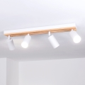 Brilagi - точечный светильник SELE WOOD ACOUSTIC 4xGU10/30W/230V белый/деревянный