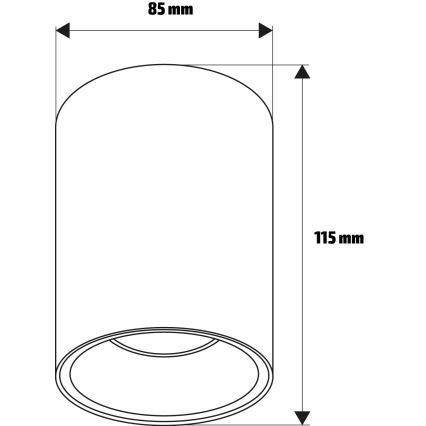 Brilagi - Точечный светильник TRINE 1xGU10/30W/230V бежевый/золотой