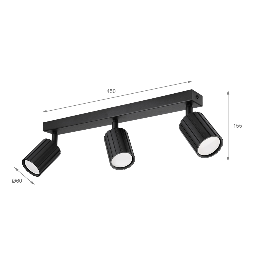 Brilagi - Точковий світильник CRISPINA 3xGU10/10W/230V чорний