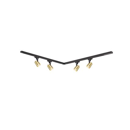 Brilagi - Точковий світильник для шинної системи HUSKY 4xGU10/10W/230V чорний/золотий