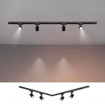BRILAGI - Точковий світильник для трекової системи HUSKY 4xGU10/10W/230V 150 cm чорний