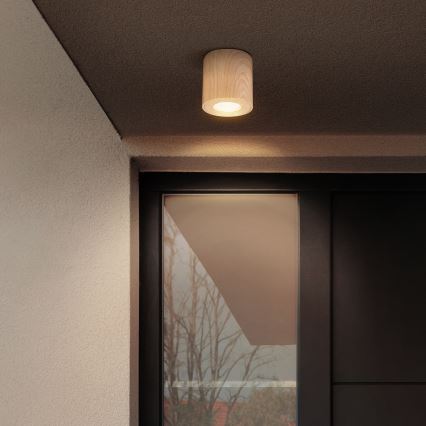 Brilagi - Точковий світильник для ванної кімнати MIA 1xGU10/30W/230V 84x80 матовий дубовий декор IP44