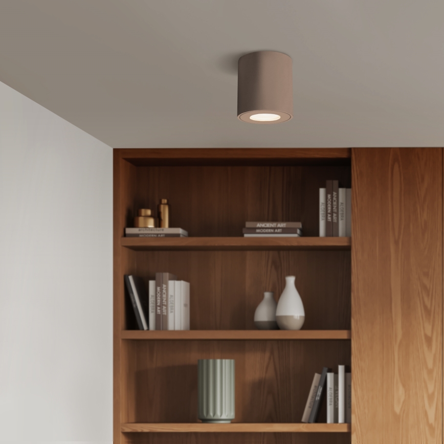 Брілагі - Точковий світильник для ванної кімнати МІА 1xGU10/30W/230V 84x80 мм бежевий IP44