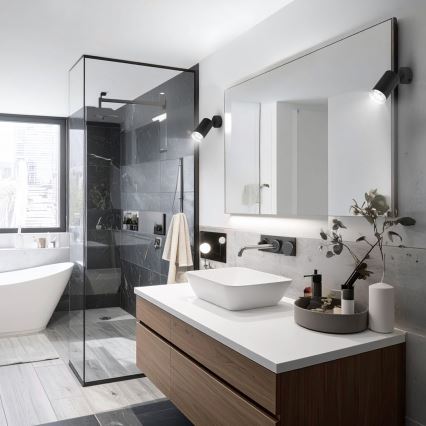 Brilagi - Точковий світильник для ванної кімнати SELE 1xGU10/30W/230V IP44 чорний