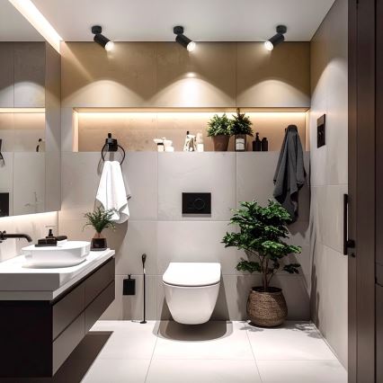 Brilagi - Точковий світильник для ванної кімнати SELE 1xGU10/30W/230V IP44 чорний