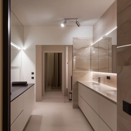 Brilagi - Точковий світильник для ванної кімнати SELE 2xGU10/30W/230V IP44 глянцевий хром