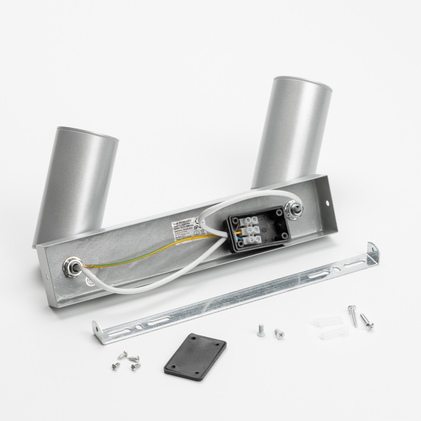 Brilagi - Точковий світильник для ванної кімнати SELE 2xGU10/30W/230V IP44 срібний