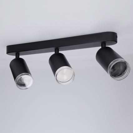 Brilagi - Точковий світильник для ванної кімнати SELE 3xGU10/30W/230V IP44 чорний