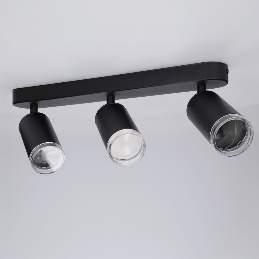 Brilagi - Точковий світильник для ванної кімнати SELE 3xGU10/30W/230V IP44 чорний