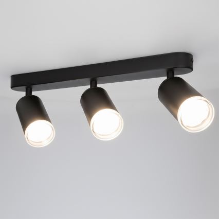 Brilagi - Точковий світильник для ванної кімнати SELE 3xGU10/30W/230V IP44 чорний