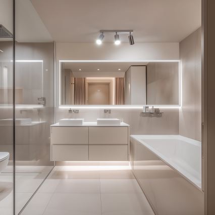 Brilagi - Точковий світильник для ванної кімнати SELE 3xGU10/30W/230V IP44 глянцевий хром