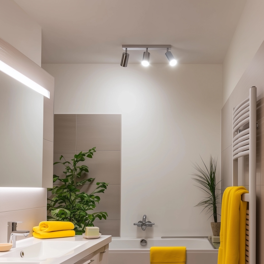 Brilagi - Точковий світильник для ванної кімнати SELE 3xGU10/30W/230V IP44 глянцевий хром