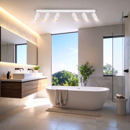 Brilagi - Точковий світильник для ванної кімнати SELE 6xGU10/30W/230V IP44 білий