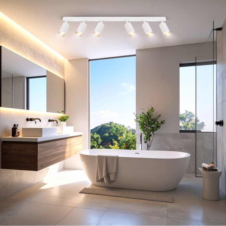 Brilagi - Точковий світильник для ванної кімнати SELE 6xGU10/30W/230V IP44 білий