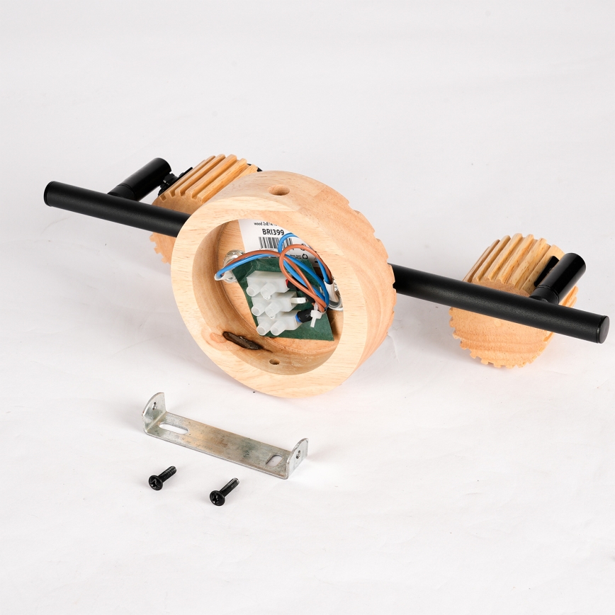 Brilagi - Точковий світильник HYGGE 2xE14/15W/230V дерево/димчастий