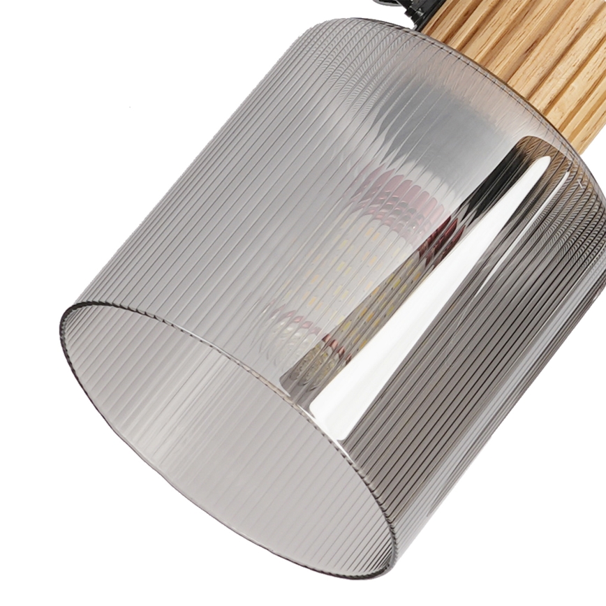 Brilagi - Точковий світильник HYGGE 2xE14/15W/230V каучукове дерево/димчастий