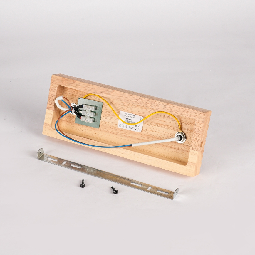 Brilagi - Точковий світильник HYGGE 2xE14/15W/230V каучукове дерево/димчастий