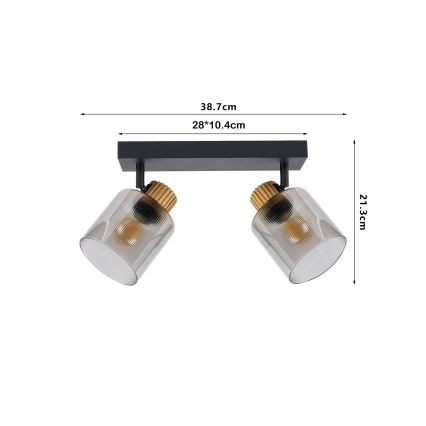 Brilagi - Точковий світильник HYGGE 3xE14/15W/230V чорний/димчастий