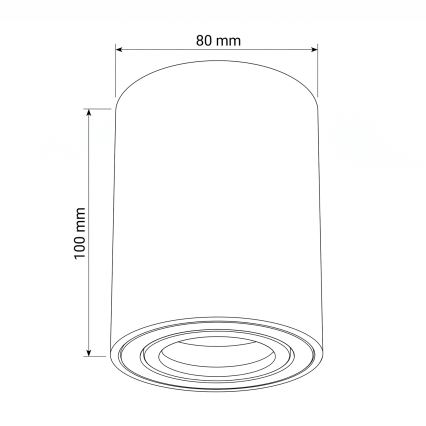 BRILAGI - Точковий світильник MIA 1xGU10/30W/230V 100x80 mm бордовий