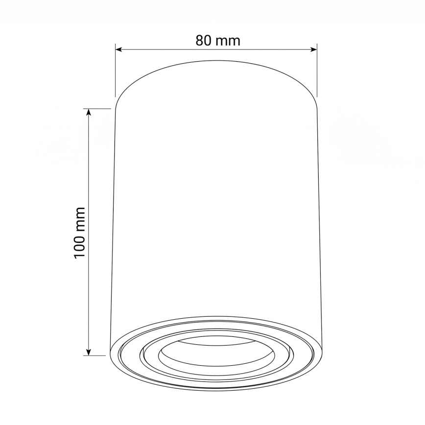 BRILAGI - Точковий світильник MIA 1xGU10/30W/230V 100x80 mm темно-зелений