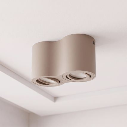 BRILAGI - Точковий світильник MIA DOUBLE 2xGU10/30W/230V бежевий